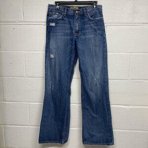 Buckle Bke Tyler Bootcut Mens Jeans Blue Size 30 Distressed Measures 31x32